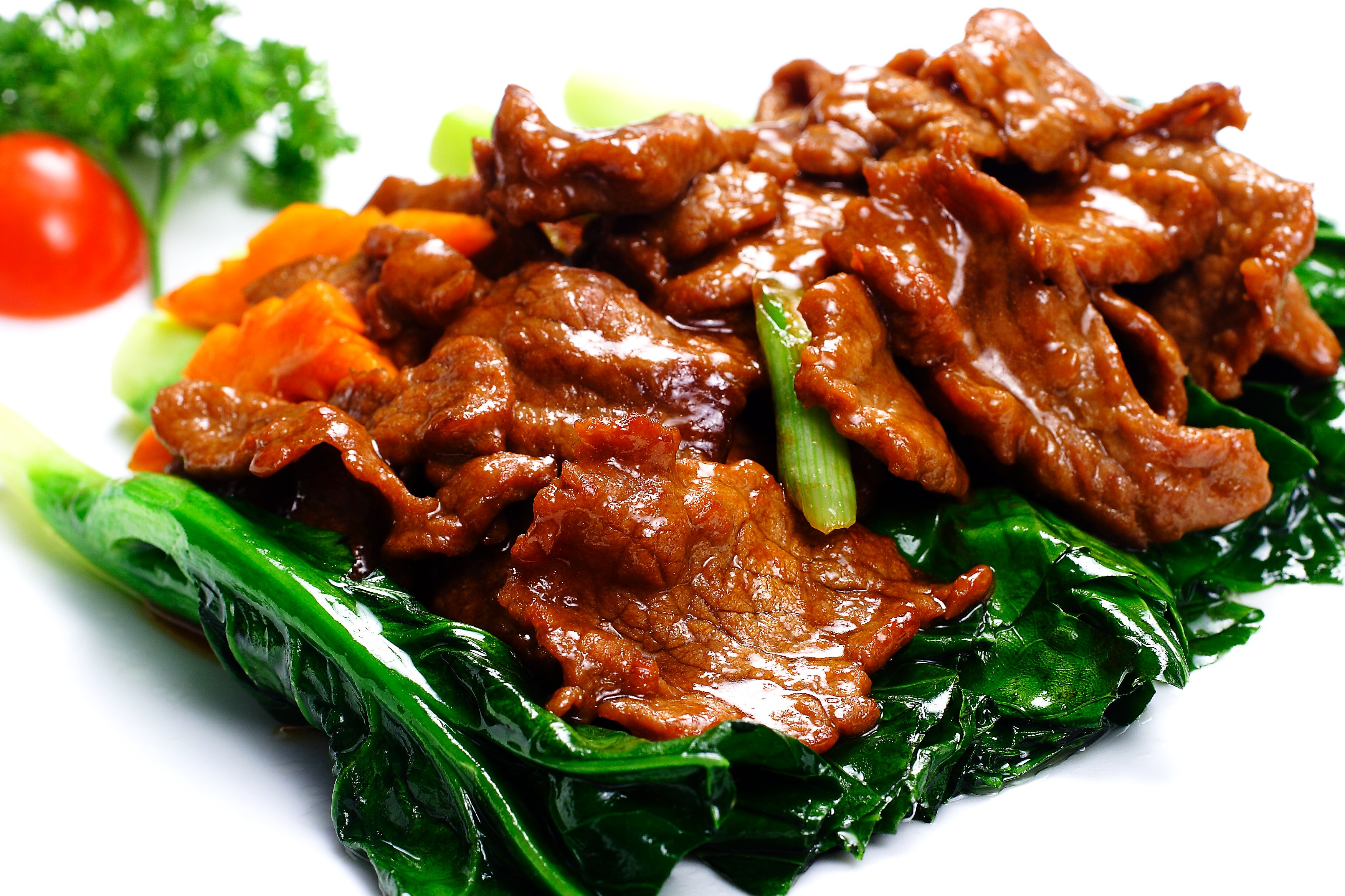 063 蚝皇牛肉炒港芥兰 STIR-FRIED BEEF & HONG KONG KAI LAN W/OYSTER SAUCE
